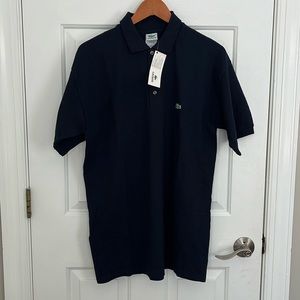 Lacoste Men’s cotton navy blue polo.  NWT